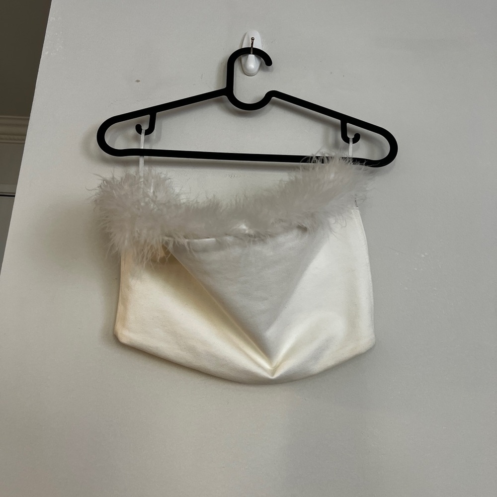 Superdown white strapless top